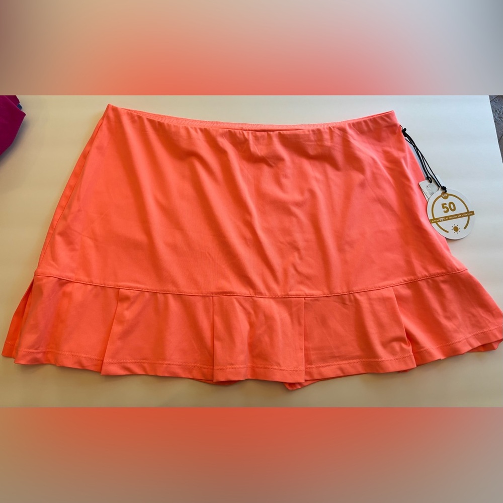Vibrant Coral Tail Women's Tennis Skirt